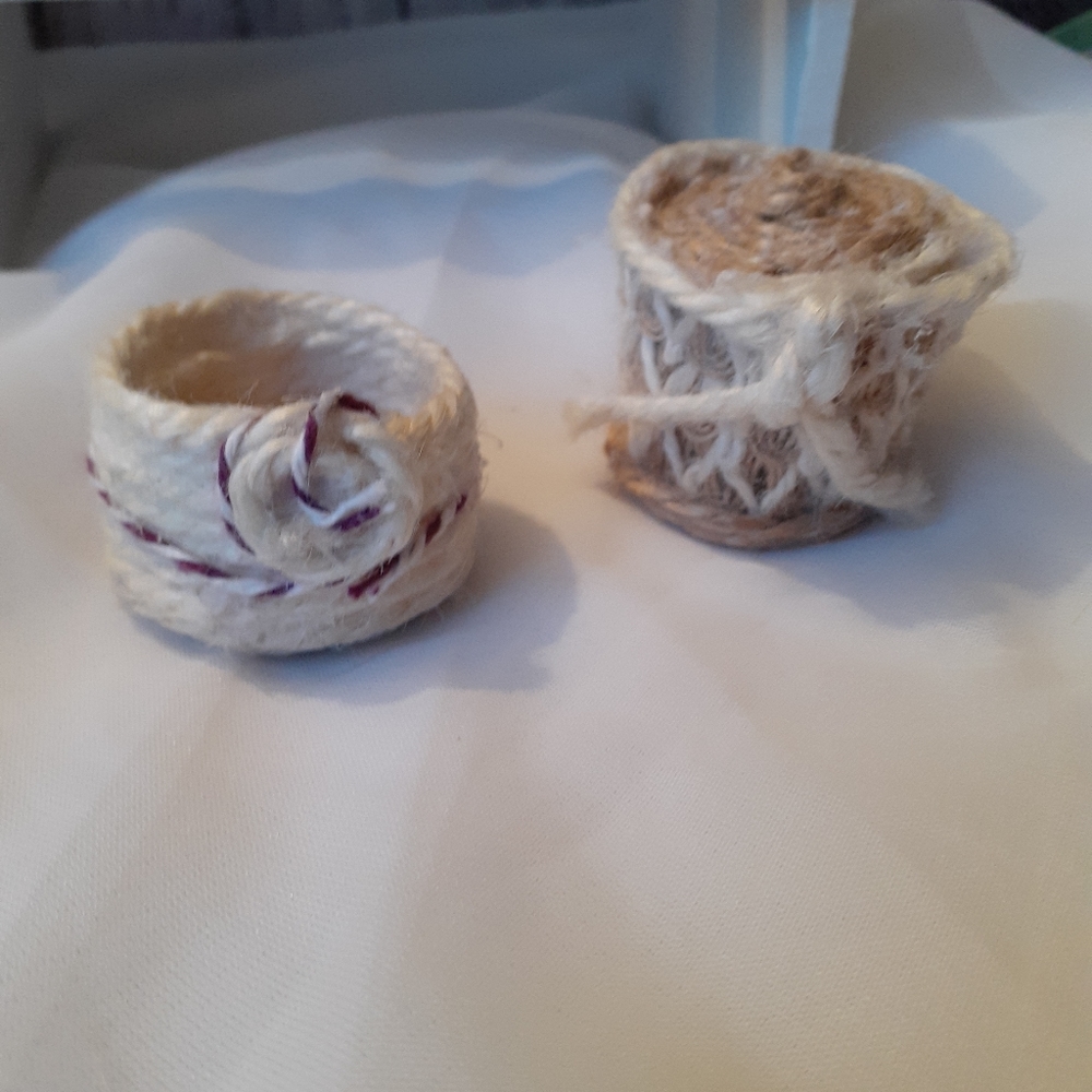 Handmade set of miniature baskets